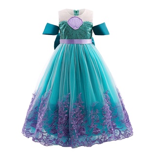 Ariel Princesa Vestido Para Halloween , Rapunzel Disfraz Para Niñas , Disney , Cenicienta , Frozen , Elsa , Anna , Cosplay , Fiesta w (3)