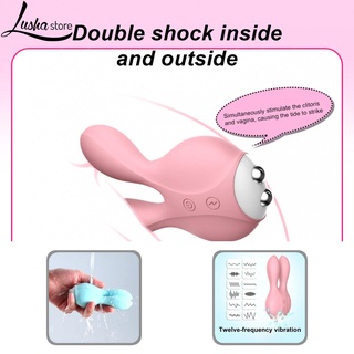 lushastore carga oculta g spot masturbador frecuencia vibración juguete sexual con orejas de conejito impermeable para mujeres adultas