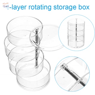 joyero caja de almacenamiento de 4 capas de acrílico giratorio de joyería soporte con tapa pendientes anillo cosméticos contenedor transparente organizador