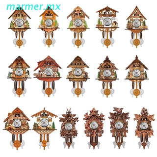 mar1 reloj de pared de madera antigua de cuco reloj de pared de pájaro campana de tiempo swing alarma reloj decoración del hogar