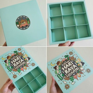 Box Eid Al-Fitr Bulkhead 9 "Family Collection - verde "1 paquete contenido 5 piezas caja)