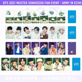 2021 BTS MUSTER SOWOOZOO 8 aniversario tarjeta fotográfica postal JIMIN JK RM SUGA Collection Card McDonald’s Co-branded Random Card 7pcs/set