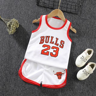 Conjunto De ropa para bebé/niño/Camiseta De baloncesto 90-150cm y pantalones cortos (7)