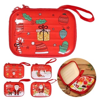 Monedero de estilo navideño para mujer, bolsa de tarjetas de regalo con estampados (3)