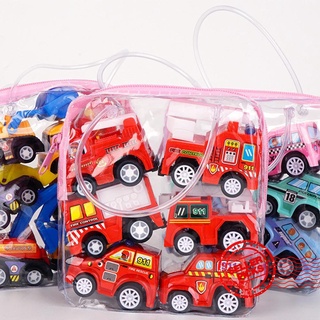 6pcs Car Model Toy Pull Back Car Toys Mobile Vehicle Diecasts Toys Kid Truck Gift Fire Toy O5U9