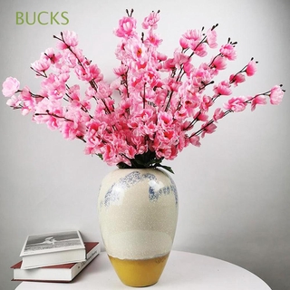 BUCKS falso flor de cerezo DIY decoración del hogar flor Artificial de seda fiesta Real toque manualidades ramo/Multicolor