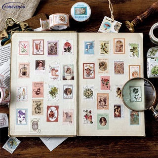 RE Vintage Stamp Coffee Plants Washi Paper Tape DIY Scrapbooking Diary Journal Decoration Tape Masking Tape (2)