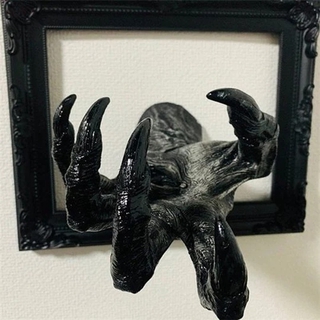N·go. la mano de la bruja para colgar en la pared, simulación de manos, estatua 3D, resina decorativa, arte de mano abierta, escultura para el hogar (2)