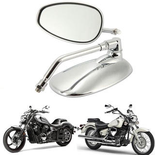 par de espejos retrovisores de motocicleta de aluminio transparente espejo de vidrio apto para honda shadow ace spirit magna vt750 vt1100 vf750