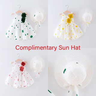 [enviar un sombrero]nuevos vestidos de verano para niñas vestido de algodón sin mangas para niñas