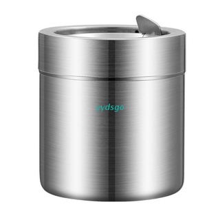YGO Stainless Steel Desktop Mini Trash Bin Table Waste Garbage Can With Swing Lid Cover For Kitchen Office