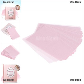 WoodAron 100 unids/bolsa limpia transparente absorbente de aceite hoja de Control de aceite película Blotting papel herramienta