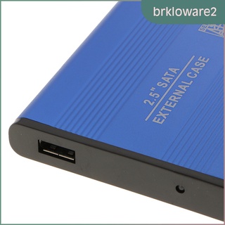 [brklowaremx] 2.5\" Sata USB3.0 Hard Drive HDD Enclosure External Laptop Disk Case -Blue