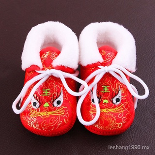 Bebé Tigre zapatos 0-1 años invierno zapatillas de caminar para bebés suela blanda zapatos para bebé bordados cien días zapatos TYZ1