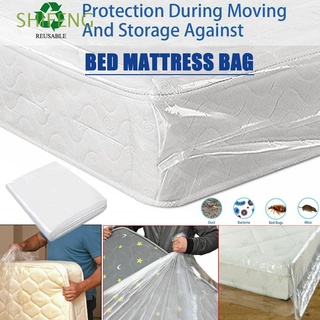 SHIFENG S/L Dust Cover Waterproof Protective Case Mattress Cover for Bed Universal Moving House Storage Transparent Household Mattress Protector