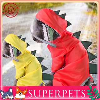 Supermascota Para lluvia/abrigo con capucha De 4 hojas impermeable De dinosaurio Para perros/Gatos/mascotas