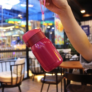 THERMOS Taza de acero inoxidable termo aislado al vacío vaso de viaje taza de café taza 200ML negro rosa