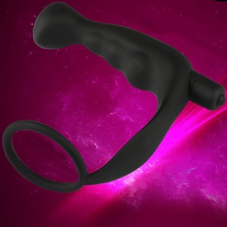 Hombres Plug Anal silicona vibrador próstata anillo G-Port masajeador adulto juguetes sexuales