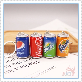 Latas emulacionales:coca Cola/ Pepsi/ Fanta/ Sprite llaveros 1Pc colgantes de aleación llaveros bolsa accesorios regalos