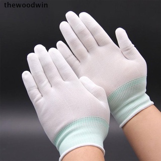 thewoodwin antiestática esd guantes de trabajo electrónico pu dedo pc antideslizante para jardín.