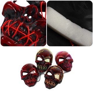 Yiicai 10 colores nuevo estilo LED fiesta de Halloween brillante máscara de Horror carnaval máscara para fiesta luminosa Multicolor mascara máscara decoración Cosplay (7)