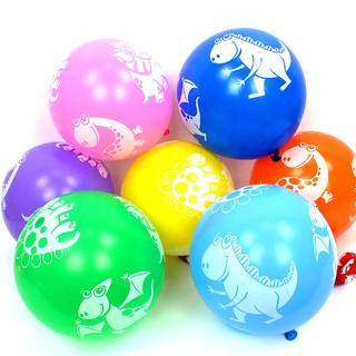 12 pulgadas 10 piezas de dibujos animados dinosaurio látex globo niños juguete decoración de fiesta de cumpleaños