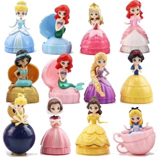12 unids/set sorpresa Gashapon juguete princesa muñecas cápsula princesa bolas Elsa Anna sofía sirena Belle enredado regalo