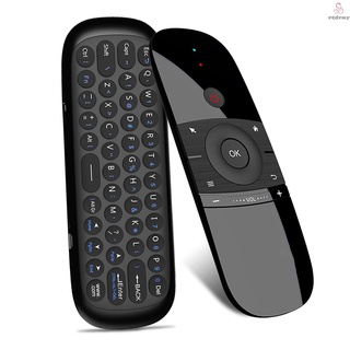 W1 2.4G Air Mouse Teclado Inalámbrico Control Remoto Infrarrojo Aprendizaje De 6 Ejes Sentido De Movimiento Con Receptor USB Para Smart TV Android BOX Portátil PC