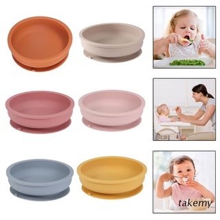 takemy - cuenco de silicona para bebé, antideslizante, para niños, plato de cena, aprendizaje, plato de alimentación impermeable (1)