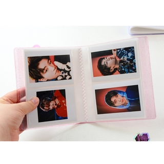 ESSENCE Games Card Cards Mini Holder Card Sleeve Binders Albums Photo Album Transparent Card Stock Clear Cover Multifunction Card Holder 3 inch Instax Albums/Multicolor (6)