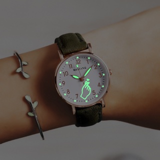 2021 señoras relojes de pulsera luminosos mujeres simples relojes casual correa de cuero reloj de cuarzo reloj montre femme relogio feminino