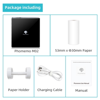 Phomemo M02 Mini impresora térmica bolsillo Bluetooth móvil impresora de fotos hogar fotografiando pregunta incorrecta impresora Compatible con iOS+Android (5)