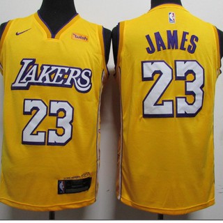 NBA Jersey Los Angeles Lakers No.23 James James James Jersey deportes chaleco City Edition el nuevo amarillo
