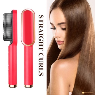 Hair Straightener Straight & Curly Dual Uses Ceramic Tourmaline Ionic Flat Iron Curler Fast Heating for Wet & Dry Hair