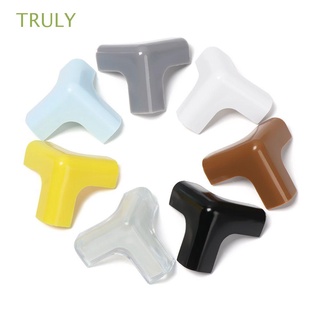 TRULY 4PCS Children Corner Guards Desk Table Corner Protector Edge Protection Baby Safety Kids Security Soft Anticollision Strip/Multicolor