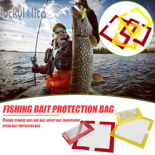 Luc-ready transparente señuelo de pesca bolsa de gancho cebo envolturas caja de almacenamiento protectores transparente accesorios de pesca