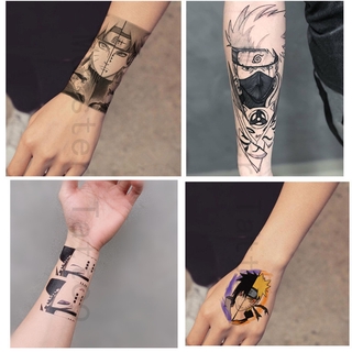 10 pegatinas de tatuaje de anime naruto impermeables duraderas temporales tatuajes