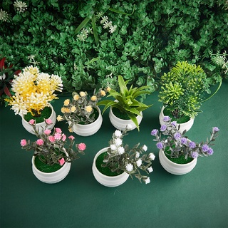 Roadgoldsky Mini Plantas Artificiales Bonsai Pequeño Árbol Simulado Falsas Flores Arte WDSK (1)