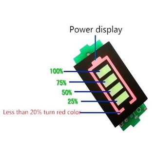7.4V 2S Li-po indicador de batería de la junta de visualización de energía Monitor de almacenamiento