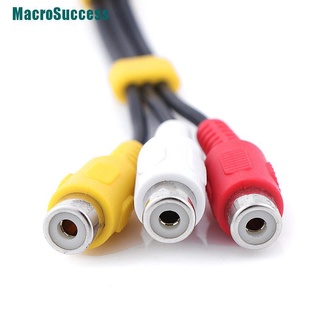 [MAXRO] Cable adaptador mini aux macho estéreo a 3 RCA hembra audio video AV 1 pz SUCE (6)
