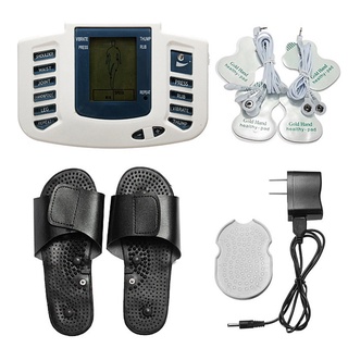 estimulador eléctrico masajeador muscular zapatilla electrodo almohadillas cuerpo relax pulso tens terapia de acupuntura máquina digital
