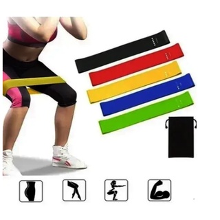 Bandas Elásticas De Resistencia Kit 5 Pz Para Yoga Ejercicio Colores Diferentes (1)