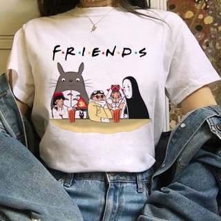 Totoro Studio Ghibli Harajuku Kawaii T Ullzang Miyazaki Hayao camiseta divertida de dibujos animados camiseta lindo Anime camiseta (2)