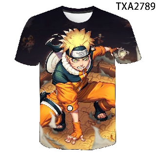 2020 Naruto Boruto camiseta para niños y niñas Uchiha Itachi Uzumaki Sasuke Kakashi Gaara Anime japonés Fuuny camiseta Top camiseta