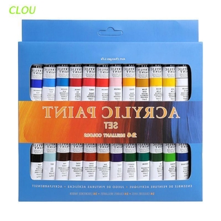 CLOU 24 colores pinturas acrílicas conjunto de 12 ml tubos dibujo pintura pigmento pintado a mano pintura de pared para artista DIY