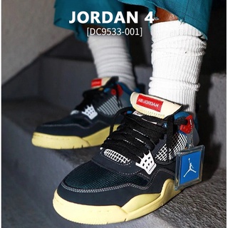 ventas calientes Air Jordan 4 X Union Aj4 tenis casuales negros Nike baloncesto para hombre