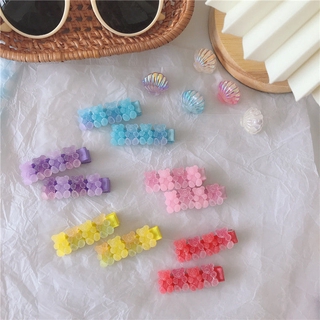 We Flower lindo arco iris caramelo oso horquilla para niña Bobby Pin Clip accesorios (3)