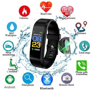 Promoción 115 plus Rastreador De Fitness deportivo reloj impermeable Monitor De frecuencia cardiaca y actividad práctica práctica reloj Inteligente