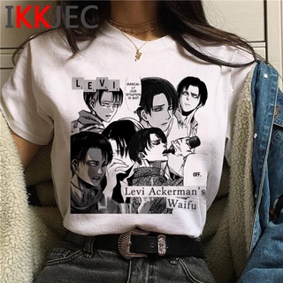 Attack On Titan Levi Ackerman ropa T Harajuku Kawaii blanco T Harajuku camiseta Vintage tops (1)