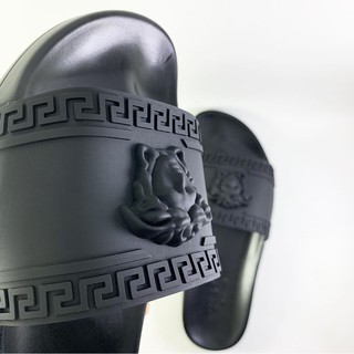 Medusa negro Versace sandalias Logo (2)